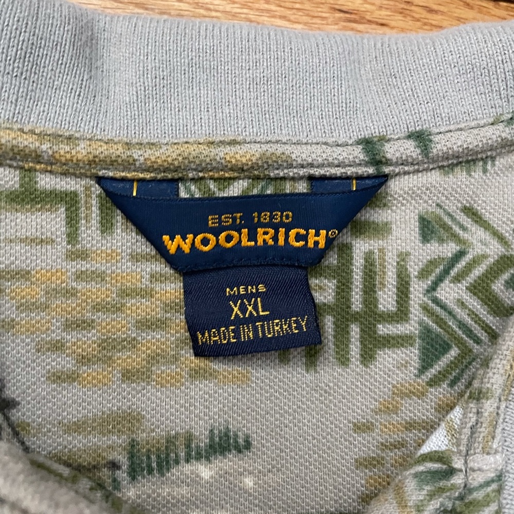 WOOLRICH Cotton Camping Theme Polo Shirt - Picture 4 of 12
